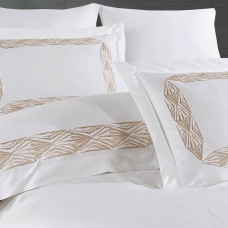 Постільна білизна Dantela Vita сатин з вишивкою - Alina bej бежевий євро