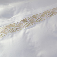 Постільна білизна Dantela Vita сатин з вишивкою - Alina bej бежевий євро