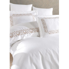 Постільна білизна Dantela Vita сатин з вишивкою - Valentina євро