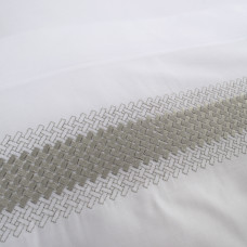 Постільна білизна Dantela Vita сатин з вишивкою - Katrina gri сірий євро