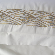 Постільна білизна Dantela Vita сатин з вишивкою - Alina gri сірий євро