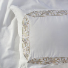 Постільна білизна Dantela Vita сатин з вишивкою - Alina gri сірий євро