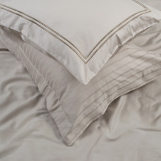 Постільна білизна Dantela Vita сатин з вишивкою - Imge bej бежевий євро