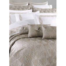 Набір постільної білизни з вишивкою та жакардовим покривалом Dantela Vita - Alina gri-bej євро