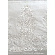 Набір постільної білизни з мереживом та покривалом піке Dantela Vita - Mira Bella krem кремовий євро