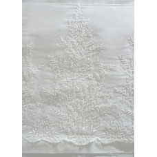 Набір постільної білизни з мереживом та покривалом піке Dantela Vita - Serafina krem кремовий євро