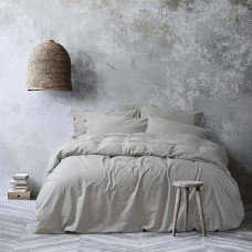 Постільна білизна Lotus Home Washed cotton - Solid light antracite сімейний