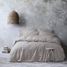 Постільна білизна Lotus Home Washed cotton - Solid kahve-bej євро