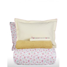 Набір постільна білизна з пледом Karaca Home - Freya green зелений євро