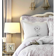 Набір постільна білизна з покривалом Karaca Home - Quatre delux murdum фіолетовий євро