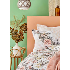 Набір постільна білизна з покривалом Karaca Home - Elsa somon 2020-1 лососевий євро