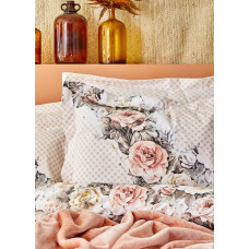 Набір постільна білизна з покривалом Karaca Home - Elsa somon 2020-1 лососевий євро