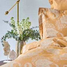 Постільна білизна Karaca Home сатин - Sadomia hardal гірчичний євро