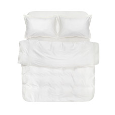 Постільна білизна сатин Lotus Home - White Collection Classic молочний євро