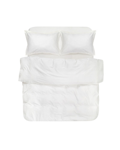 Постільна білизна сатин Lotus Home - White Collection Classic молочний євро