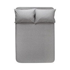 Простирадло з наволочками Lotus Home Washed Cotton - Antracite 260*280