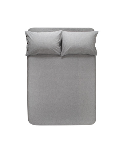 Простирадло з наволочками Lotus Home Washed Cotton - Antracite 260*280