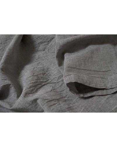 Простирадло з наволочками Lotus Home Washed Cotton - Antracite 260*280