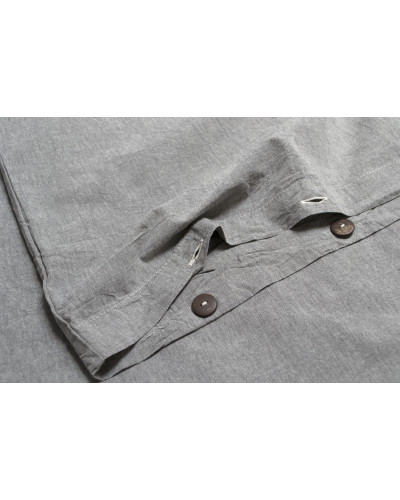 Простирадло з наволочками Lotus Home Washed Cotton - Antracite 260*280