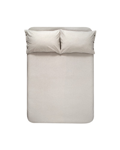 Простирадло з наволочками Lotus Home Washed Cotton - Kahve-bej 260*280