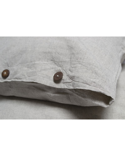 Простирадло з наволочками Lotus Home Washed Cotton - Light antracite 270*270