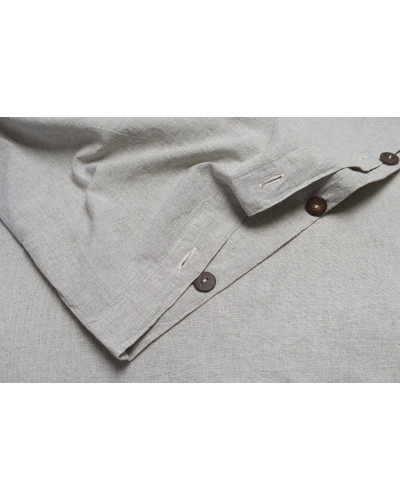 Простирадло з наволочками Lotus Home Washed Cotton - Light antracite 270*270