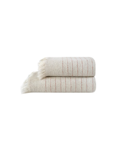 Рушник з льону Lotus Home - Line кораловий 50*90