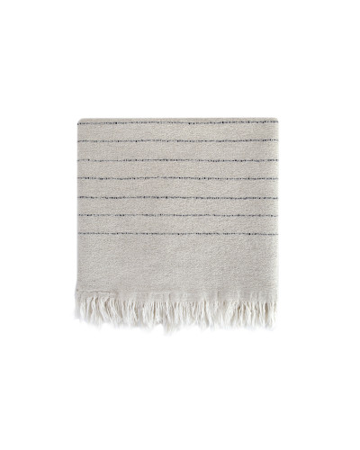 Рушник з льону Lotus Home - Line чорний 50*90