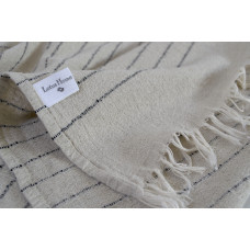 Рушник з льону Lotus Home - Line чорний 50*90