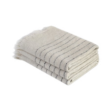 Рушник з льону Lotus Home - Line чорний 50*90