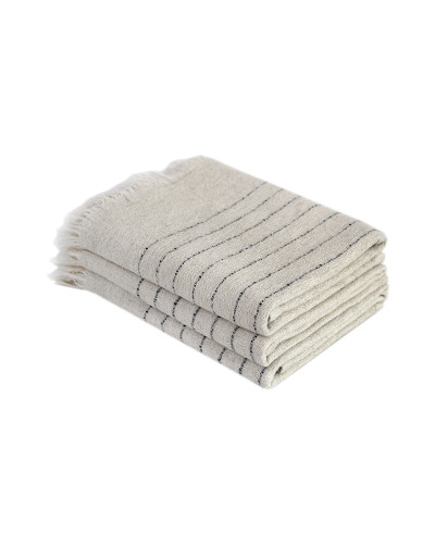 Рушник з льону Lotus Home - Line чорний 50*90