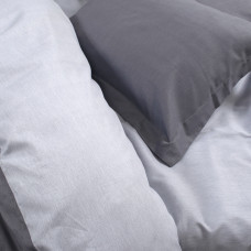 Постільна білизна сатин premium Lotus Home - Basic світло-сірий сімейний