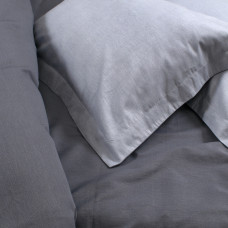 Постільна білизна сатин premium Lotus Home - Basic темно-сірий сімейний