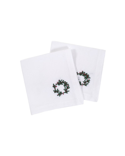 Набір столових серветок Lotus Home - Christmas Mistletoe 48*48 (2 од)