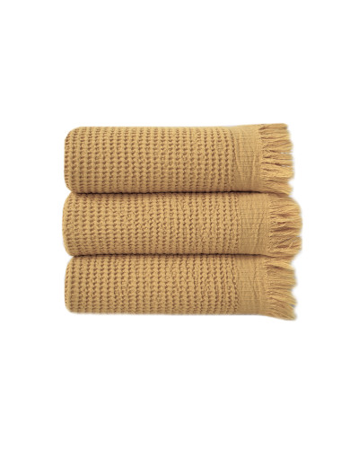 Набір рушників Lotus Home - Rius mustard гірчичний 30*50 (3 од.)