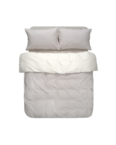 Постільна білизна Lotus Home Washed cotton - Daften kahve-bej євро