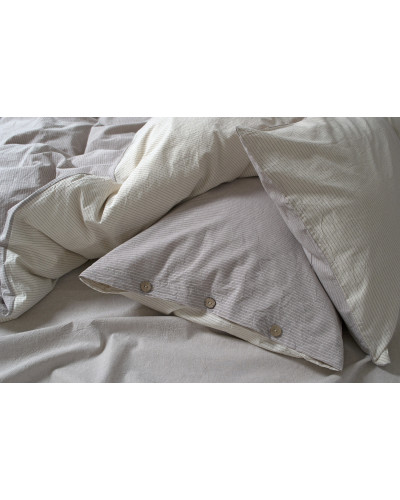 Постільна білизна Lotus Home Washed cotton - Daften kahve-bej євро