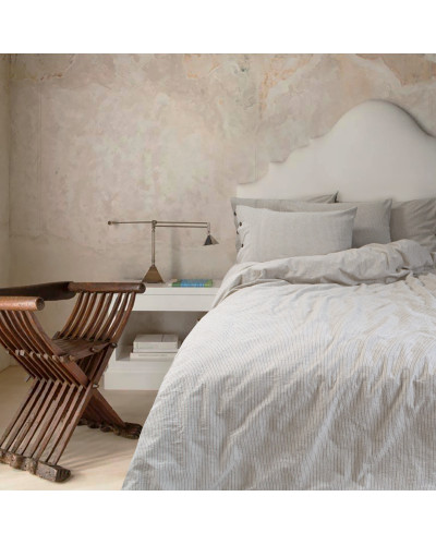 Постільна білизна Lotus Home Washed cotton - Pinstripe kahve-bej євро