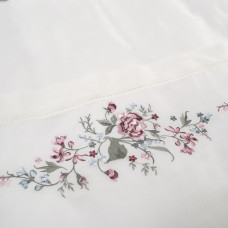 Постільна білизна Dantela Vita сатин з вишивкою - Efsa krem кремовий євро