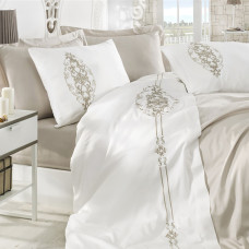 Постільна білизна Dantela Vita сатин з вишивкою - Intence євро
