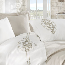 Постільна білизна Dantela Vita сатин з вишивкою - Intence євро