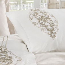 Постільна білизна Dantela Vita сатин з вишивкою - Intence євро