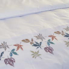 Постільна білизна Dantela Vita сатин з вишивкою - Hazan beyaz білий сімейний