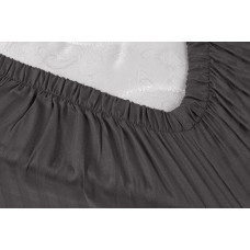 Простирадло Lotus Готель - Сатин Страйп 1*1 чорний 160*200*35 на резинці