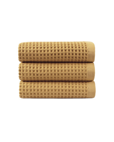 Рушник Lotus Home - Waffle mustard гірчичний 50*90