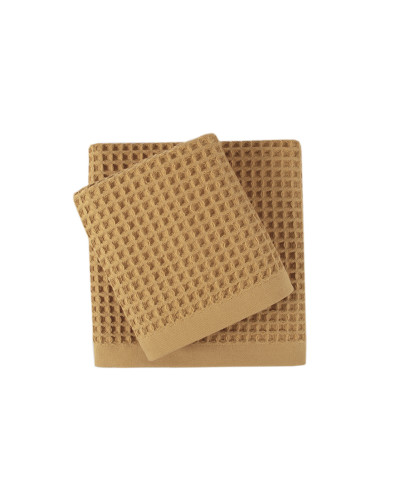 Рушник Lotus Home - Waffle mustard гірчичний 50*90
