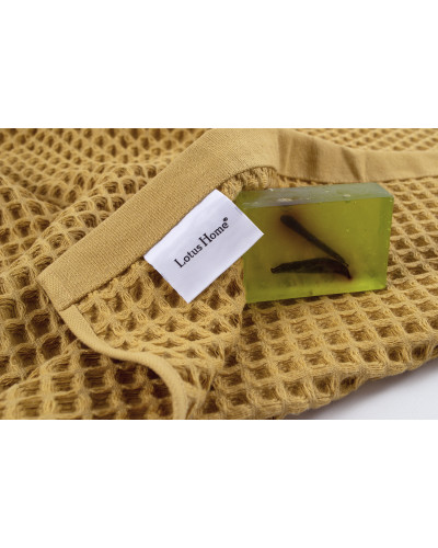 Рушник Lotus Home - Waffle mustard гірчичний 50*90