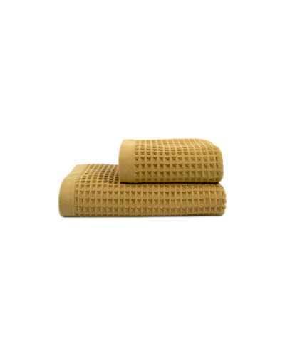 Рушник Lotus Home - Waffle mustard гірчичний 50*90