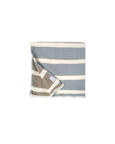 Рушник Lotus Home - Milana muslin lead blue-khaki 80*160