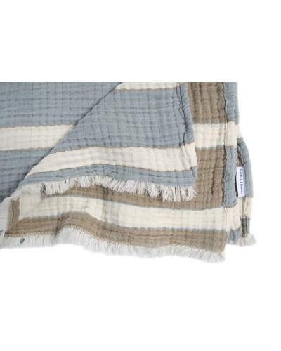 Рушник Lotus Home - Milana muslin lead blue-khaki 80*160